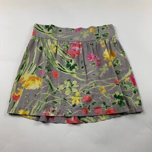 Old Navy Watercolor Floral Linen Blend Mini Skirt M